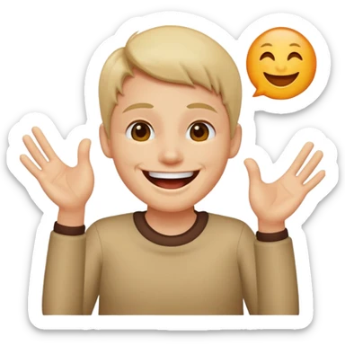 😂 this face on this body 🤷‍♂️ with a 6 above the left hand and a 7 above the right hand sticker