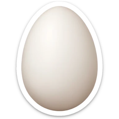 one white egg sticker