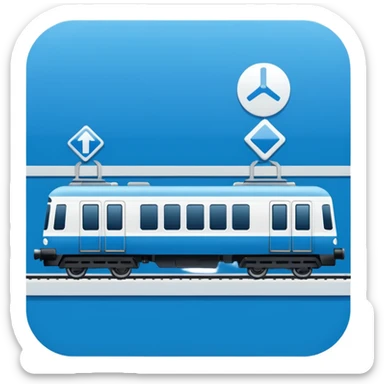 train station icon sticker