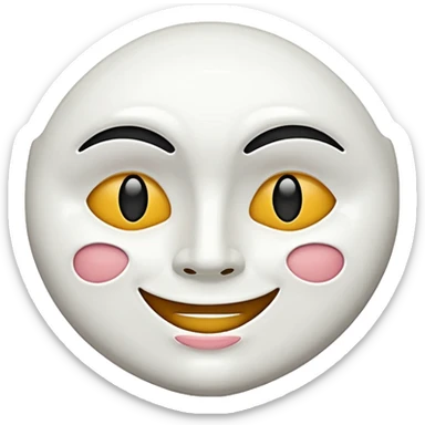 Happy and sad face mask sticker