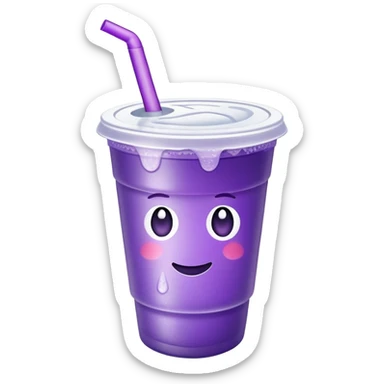 purple drink in styrofoam cup sticker