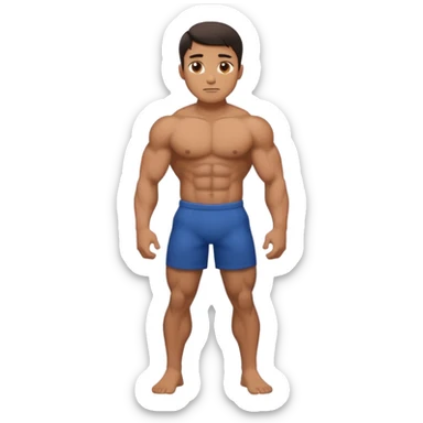 Naked guy standing up sticker