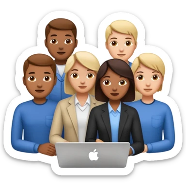 Software Engineering team (multi sex and ethnicity) sticker