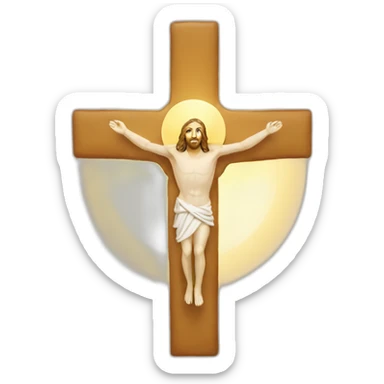 Eucharist emoji with Christ face sticker