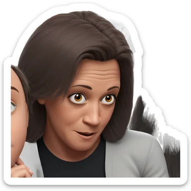 girl and boy portrait together sticker