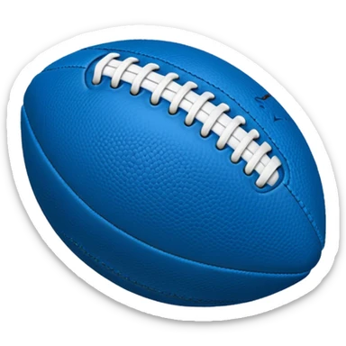 blue football ball sticker