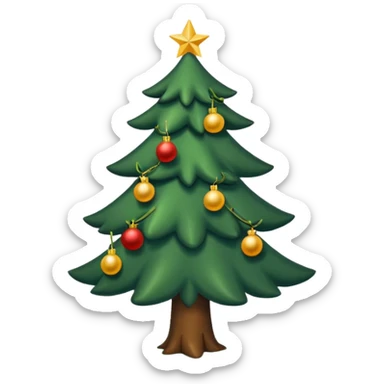 Albero di Natale con luci calde senza palline  sticker