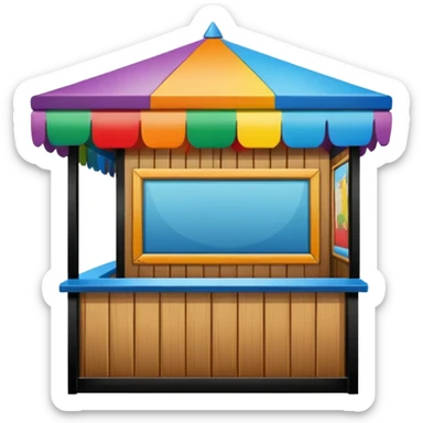 booth in an serious fair sticker