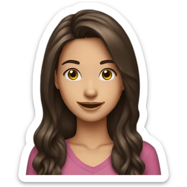 brunette-teen-happy sticker