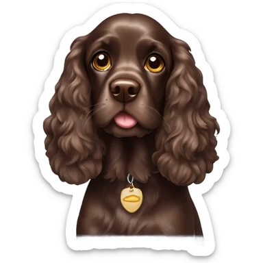chocolate working cocker spaniel sticker