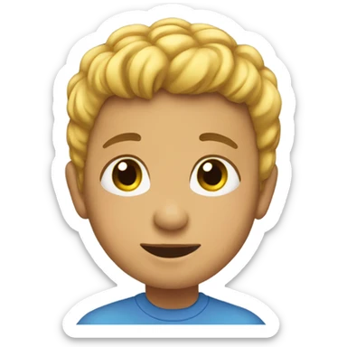 Una niño con cohetes sticker