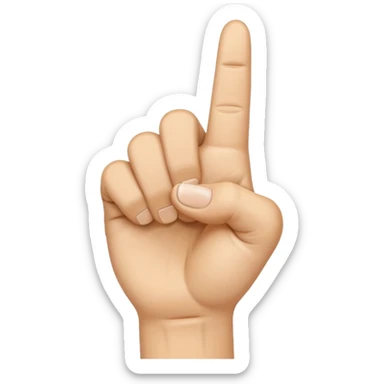 Create an emoji of a right hand. The thumb and middle finger of the right hand are pressed together, with the index finger positioned between them. The remaining fingers are curled into a fist. Add motion lines around the emoji to indicate a downward hand movement. sticker