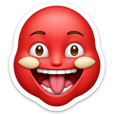 Emoji that’s🥵 but licking lips sticker