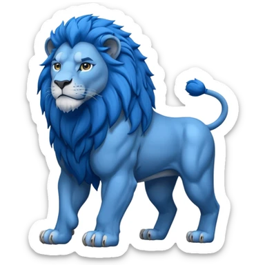 blue lion sticker