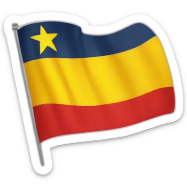 Bandera con mitad roja abajo y mitad amarilla arriba  sticker