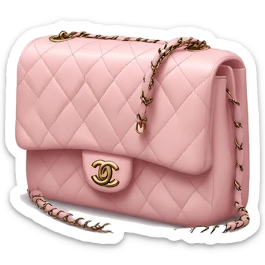 Pastel pink Chanel bag sticker