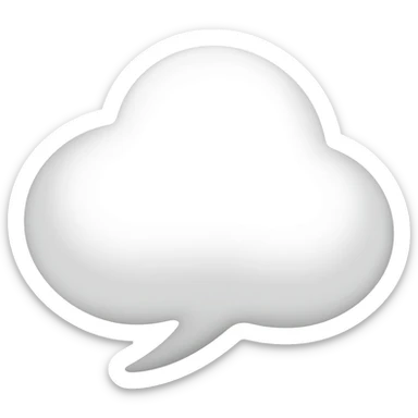 white cloud chat bubble sticker