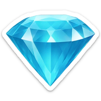 Sky blue diamond sticker