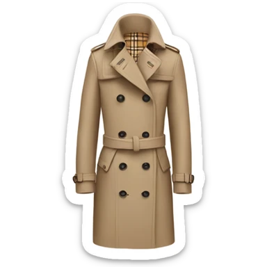 Create a Burberry coat  sticker