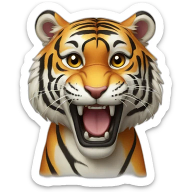 tiger motivation sticker