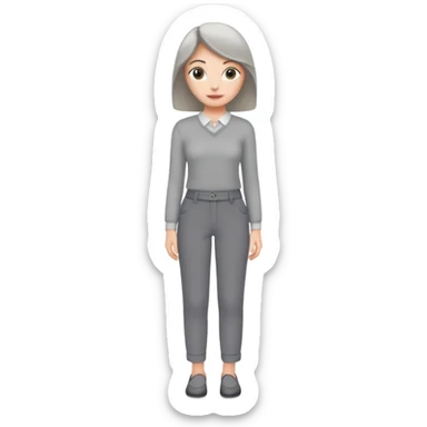 grey trousers female sticker