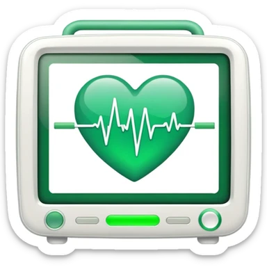 heartbeat line on heart monitor sticker