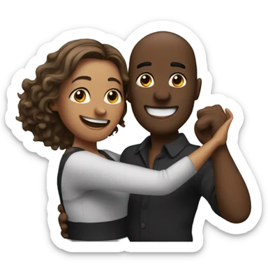 Couple dancing sticker