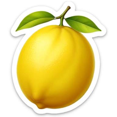 bright yellow lemon fruit (limone) sticker