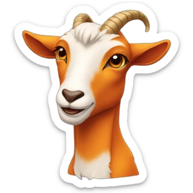 Pumpkin spice flavored goat sticker