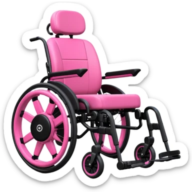 electric pink oreo design wheelchair sticker