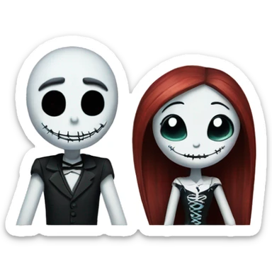 Jack and sally sticker