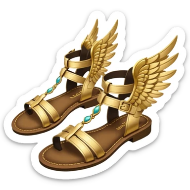 Talaria gold winged sandals hermes sticker