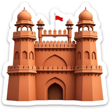 Red fort sticker