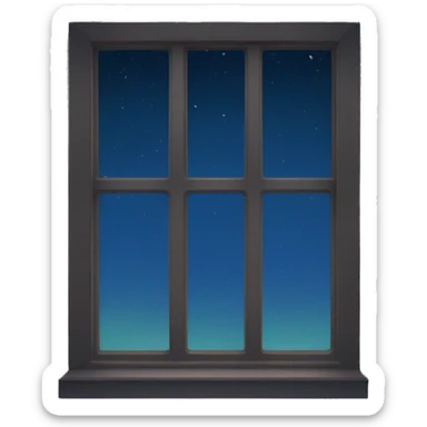 Window with night sky view  sticker