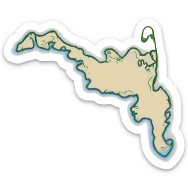 Outline of Nantucket Island, Massachusetts  sticker