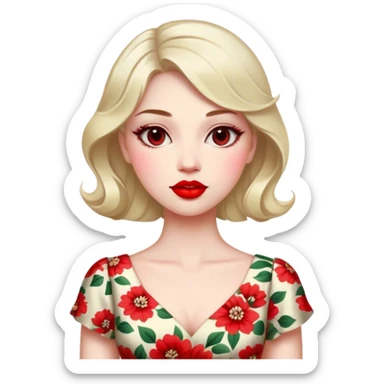 woman dress polish sticker