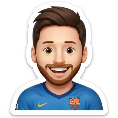Messi qui rigole sticker