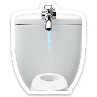bidet spraying water sticker