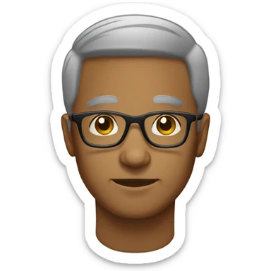 light brown man older glasses fade sticker