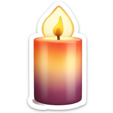 fall candle sticker
