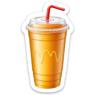 soft drink cup from a fast food restaurant with a lid sticker