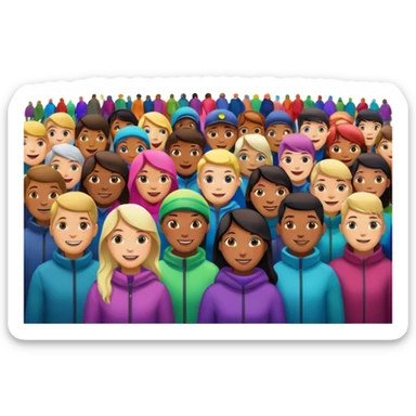 something that represents the aurora borealis lights and queer community sticker