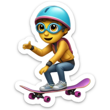 Et montando en patinete sticker