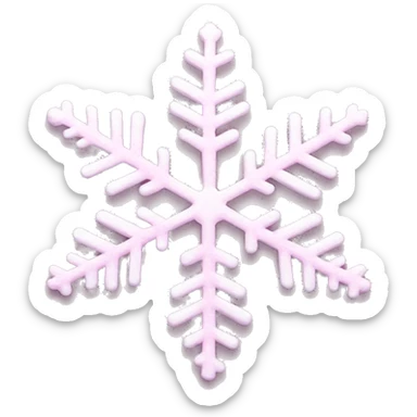 Light pink snowflake emoji sticker