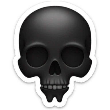 black skull in suit only black color sticker
