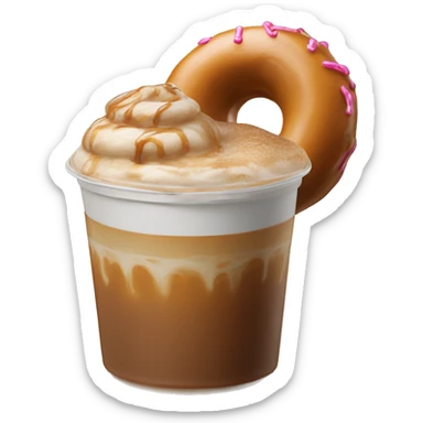 dunkin’ donuts caramel iced coffee light and sweet sticker