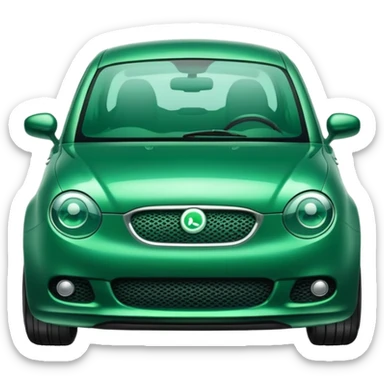 Coche verde de whatsapp sticker