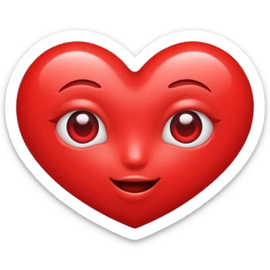 Heart Eyes popping out sticker