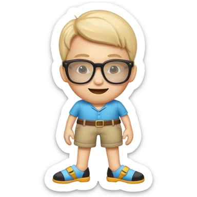Nerd emoji mixed with sunglasses and feet sticker