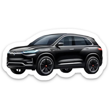 Black electric suv sticker